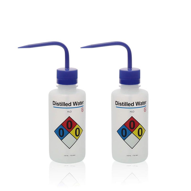 Labvida 2pcs of Safety Wash Bottles, Vol.500ml 17oz, Distilled Water Wash Bottle, LDPE Material, LVM005 - Image 1